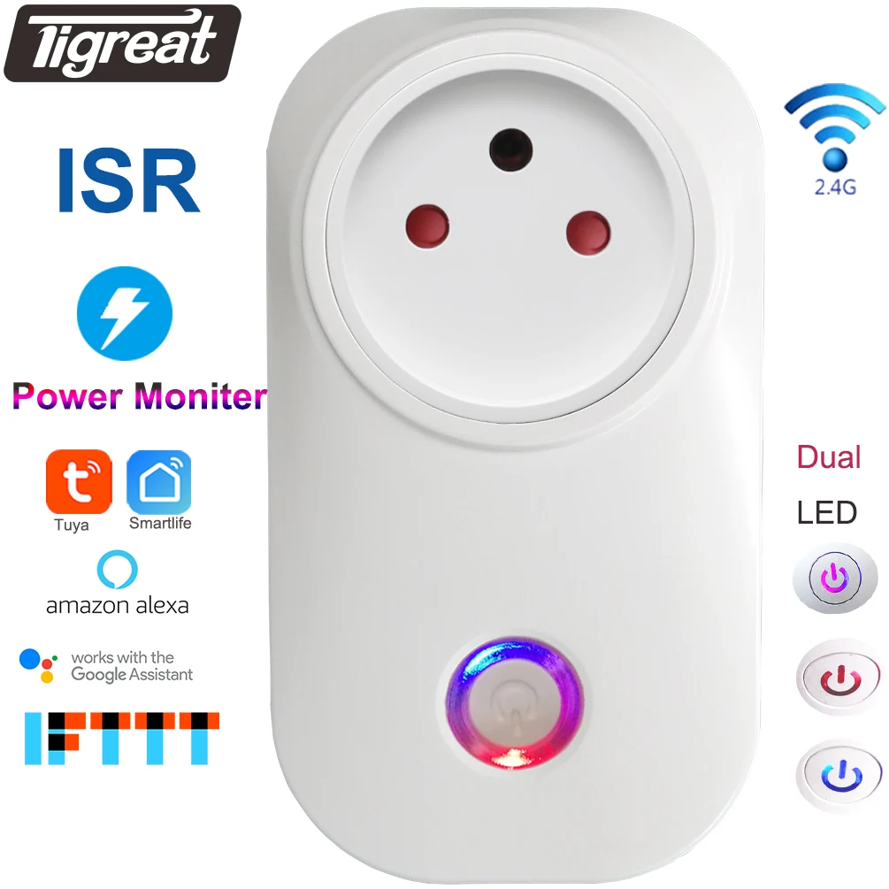 

Tigreat Smart Plug Israel 16A ISR Wifi Socket Tuya smart Life home Control Timer Remote Alexa Google Home IFTTT Outlet Adaptor