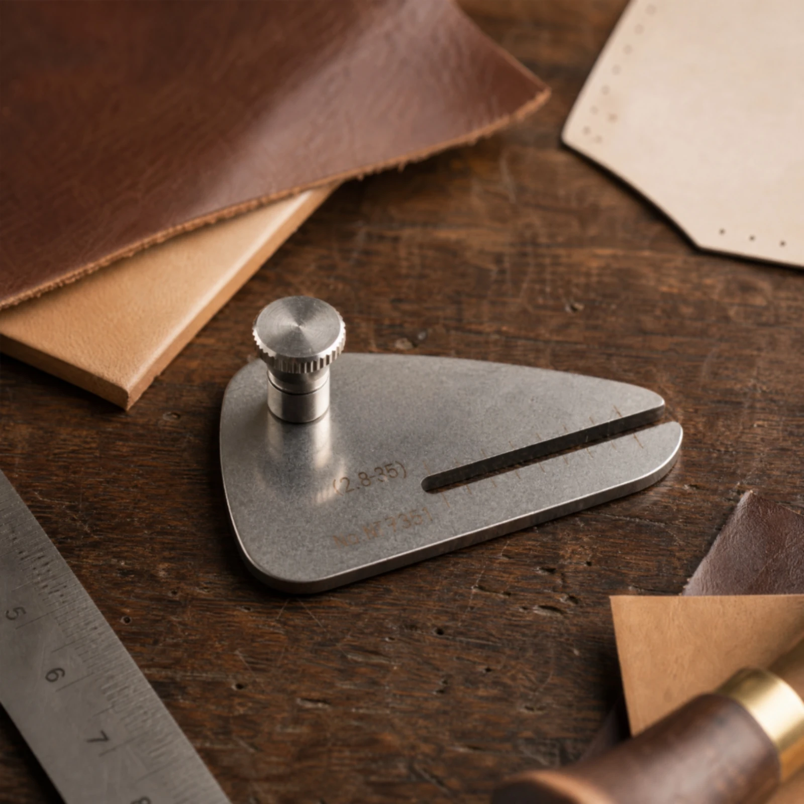 Multi-Tooth Leather Punch DIY Leather-Punching Tool Compact Sharp for Leathercrafters, Belt Making