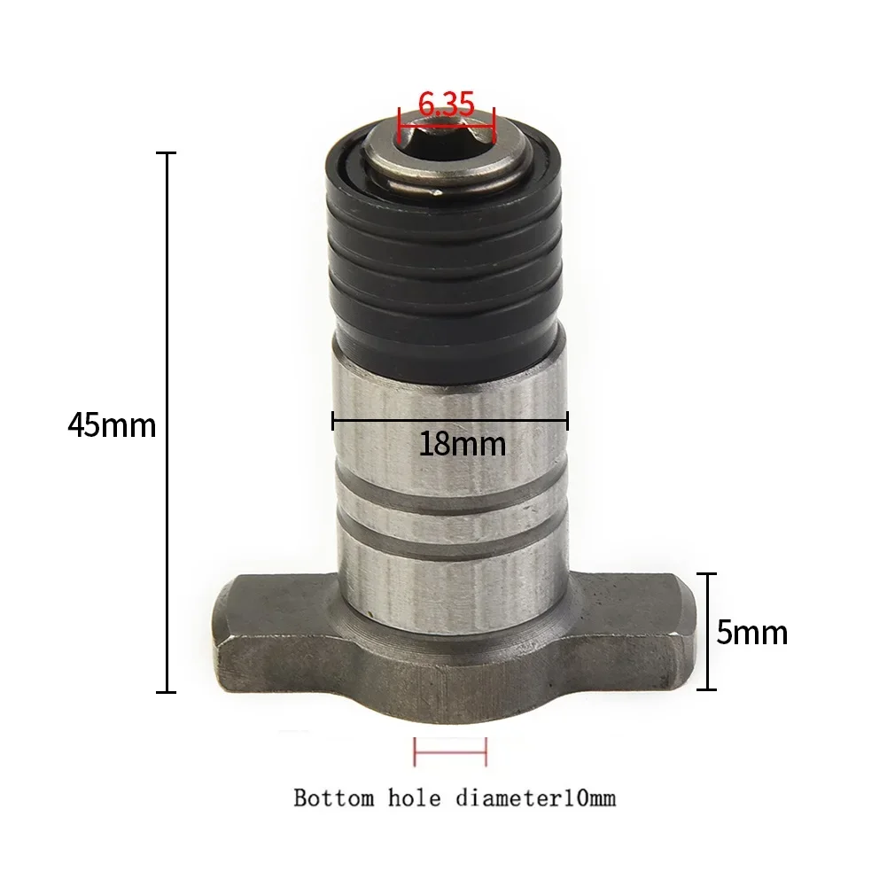 18V Electric Brushless Impact Wrench Shaft Accessory 1/4inch Hex Female Socket Adapter Power Drill Tools Accessory