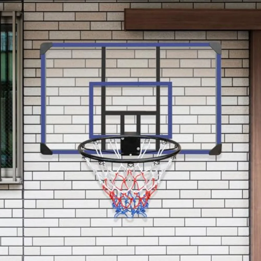 Ring Basket Dinding 45x29 Desain Lipat Anti Pecah dengan Jaring Tahan Segala Cuaca untuk Basket Indoor dan Outdoor