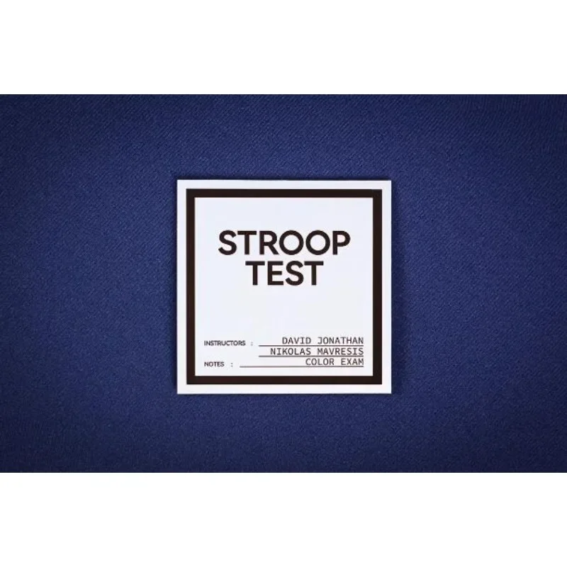Stroop Test By David Jonathan Magic Trick Close Up Magic Deck Mentalism Gimmick Mind Prediction Illusions Magician  Props