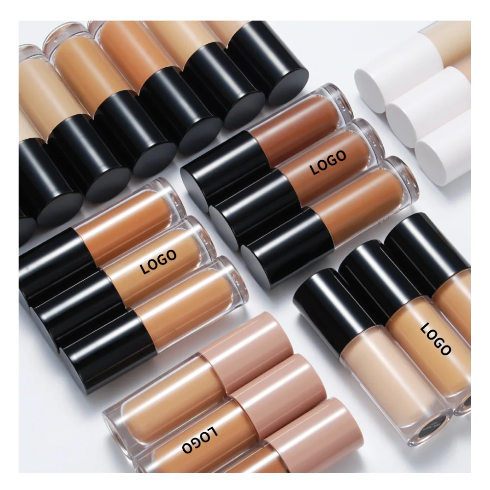 Low Moq Matte Vegan Foundation Private Label Makeup Dark Skin Liquid Concealer Full Coverage Concealer Custom Logo