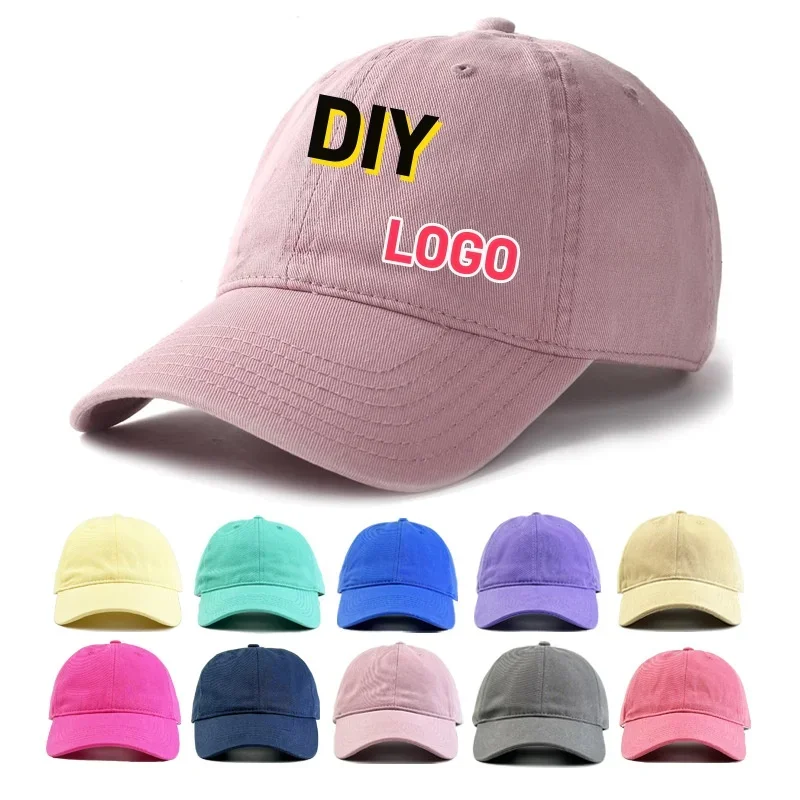 

Unisex Soft Top Cotton Baseball Cap Custom Brand Logo Snapback for Women Men Summer Outdoor Sports Sunshade Casual Hat