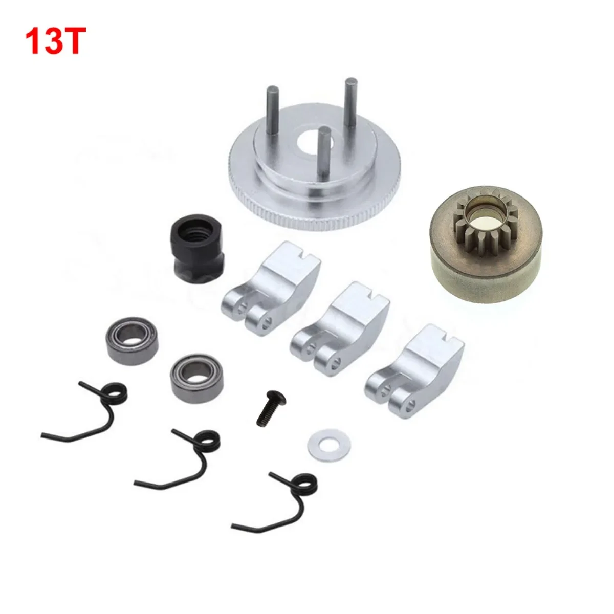 13T 14T Clutch Bell Gear Set Bearings Shoes Springs Flywheel Nut for 1/8 Nitro RC Truck HPI Savage Traxxas Revo 21 28 Engine