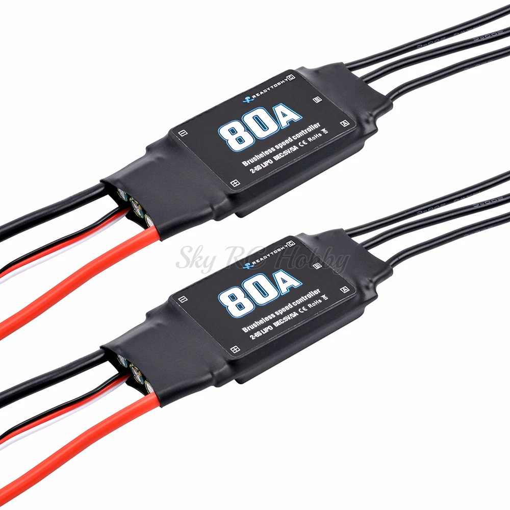 1PCS / 2PCS 80A 2-6S ESC Brushless ESC Speed controller for RC FPV Airplane Helicopter