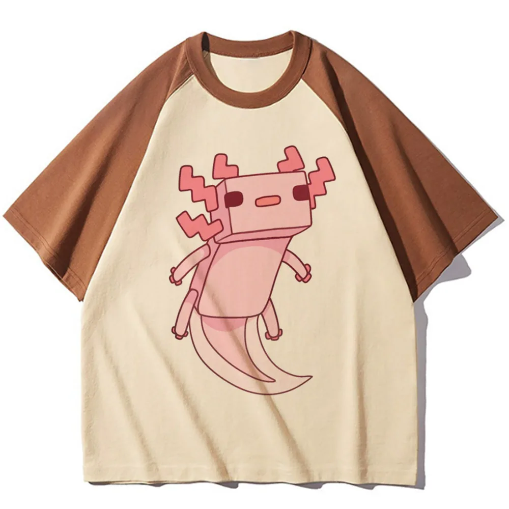 Axolotl top women anime streetwear Y2K t shirt female harajuku Japanese designer clothes