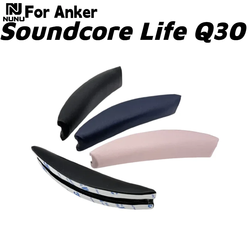 Almofadas de substituição em espuma viscoelástica com memória de proteína e almofada para a faixa de cabeça com fivela para reparo de fones de ouvido Anker Soundcore Life Q30