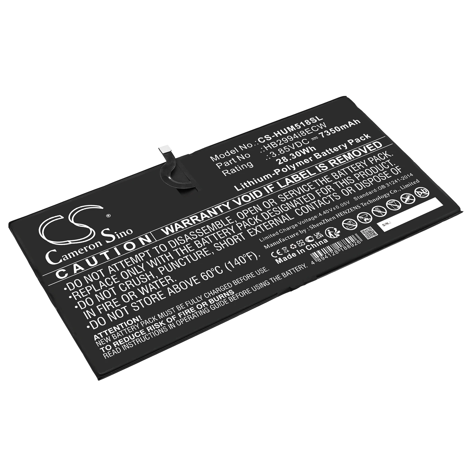 Batería de 7350mAh para tableta, para Huawei MediaPad M5, 10,8 CMR-AL09, MediaPad M5 Pro, 10,8, CMR-AL19, HB2994i8ECW