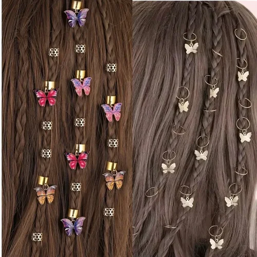 Trenzas para el cabello, trenzas sucias, horquilla con cuentas, accesorios para el cabello, tocados para mujeres y niñas, anillos para el cabello con rastas, Clip para puños ajustables
