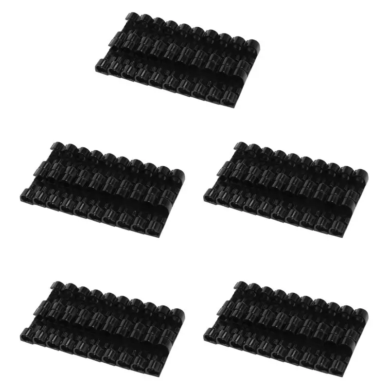 Exquisite-100Pcs/Lot Wire Fixing Clamp Clip Desktop Wire Clear Up Clips Holder Clamps Cable Clip Device USB Cord Clips(Black)