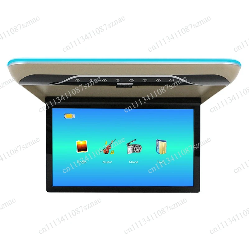 19 Inch Multimedia Video Player Car Monitor Universal Car Ceiling MP5 Monitor with HDMI Input Support USB/TF/FM