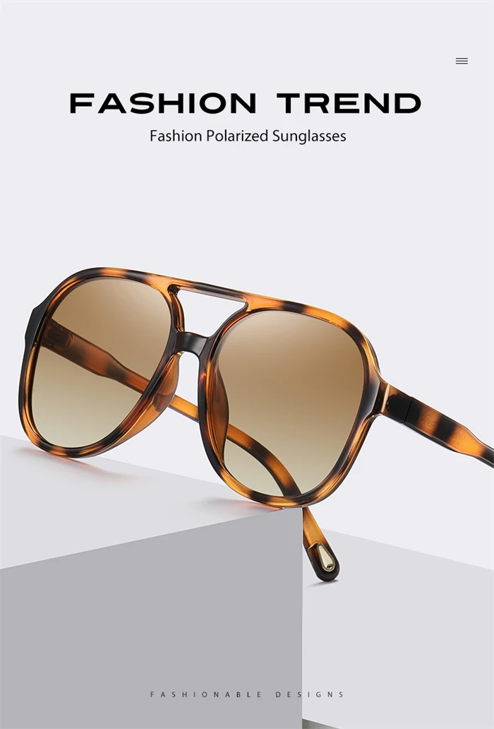 Ovaler Kurzsichtig-Sonnenbrille mit großem Rahmen für Herren, polarisiert, TR90, blendfrei, Miopie-Sonnenbrille, Damen, Rezept 0–0,5–0,75 bis –6,0 – Detail 2