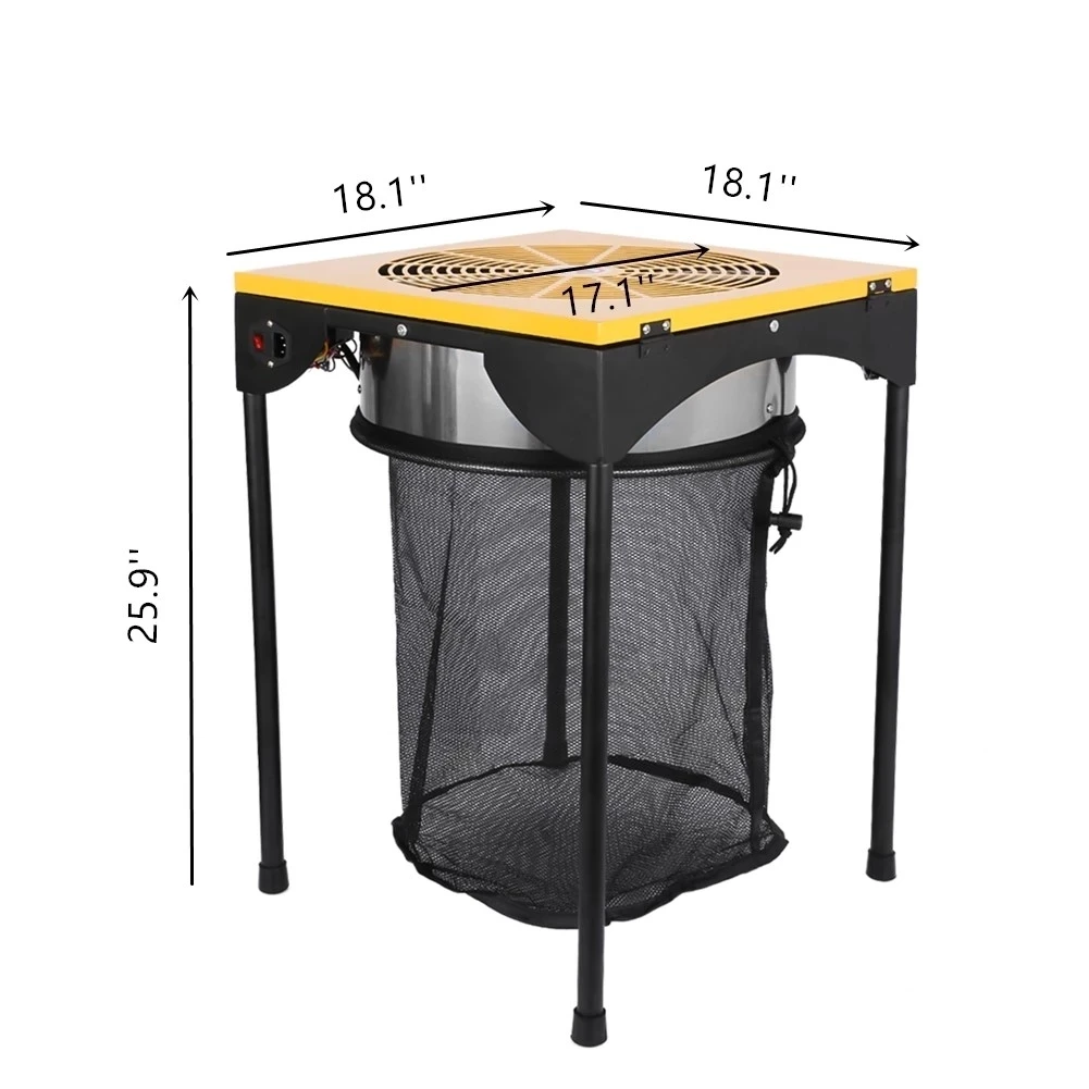 3 Speed Hydroponic Leaf Bud Trimmer Trim Reaper 18" Table Electric Grass Trimmer Machine with 6 Extra Blades