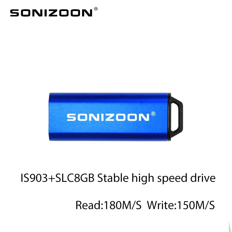 SONIZOON-unidad Flash USB de alta velocidad, PenDrive de nivel SLC de 8GB, 16GB, 32GB, 64GB, USB 3,0, para negocios estables, envío gratis