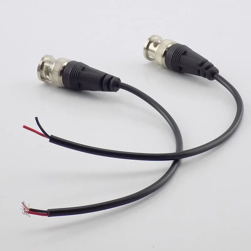 Conector macho BNC a adaptador hembra, Cable flexible de alimentación CC, conectores BNC para sistema de seguridad de cámara CCTV, 1 ud.