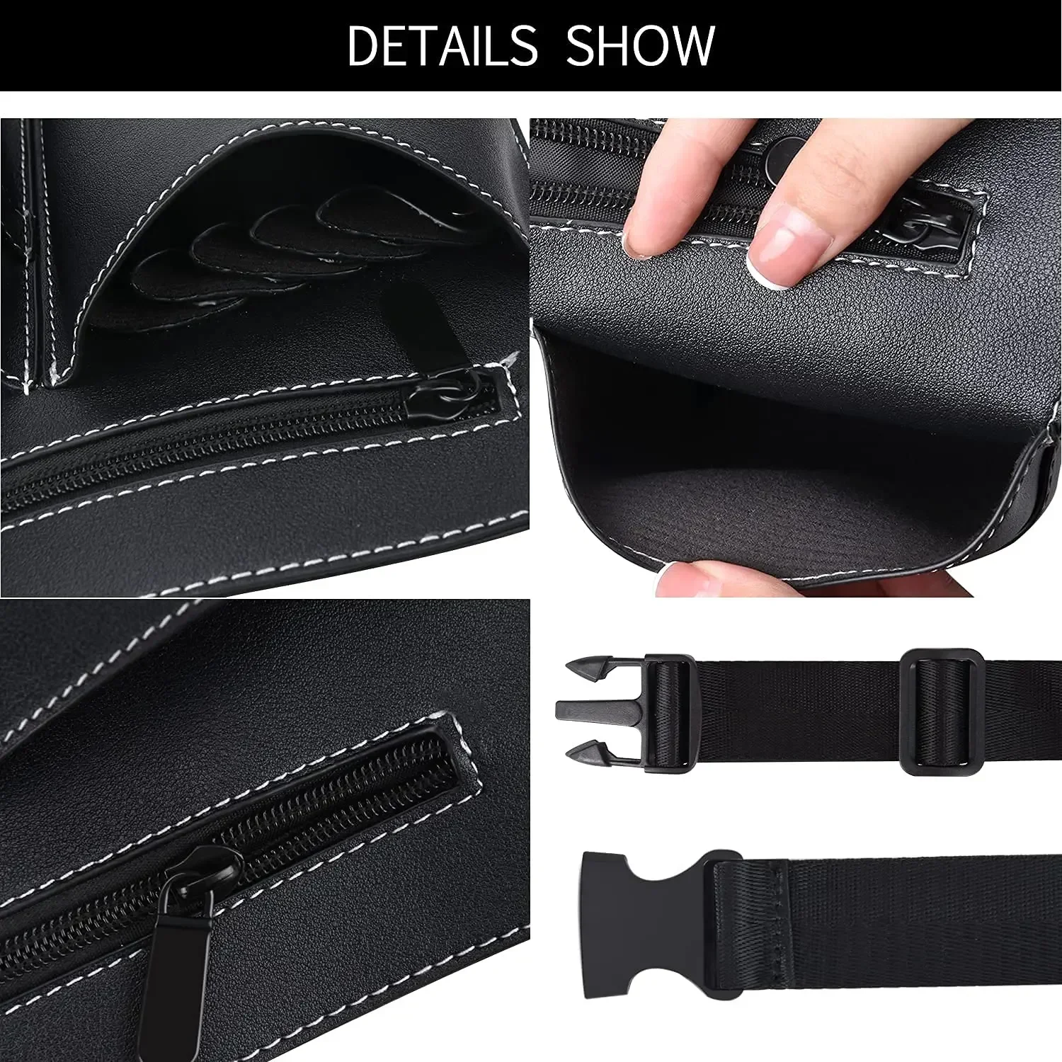 2024 NEW Hair Scissor Bag Clips Comb Case Hairdressing Barber Holster Bags Holder Tool Salon Waist Pack Belt PU Leather Bag