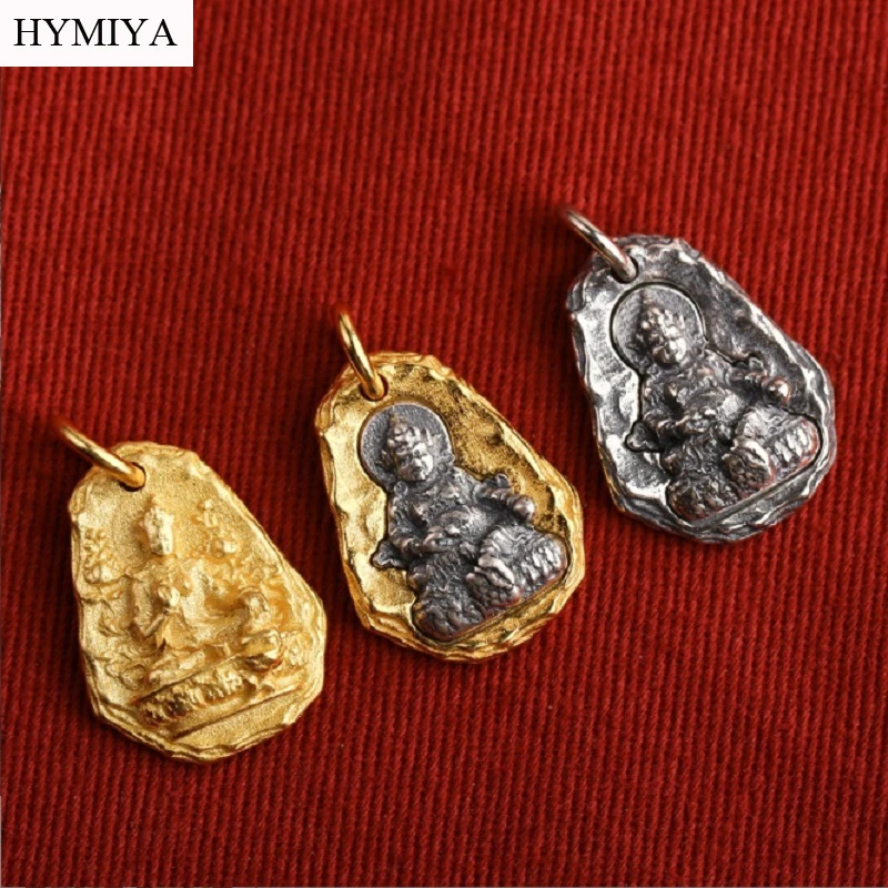 

100% 925 Silver Tibetan Green Tara Small Pendant Gold Plated Tara Charm Lucky Amulet