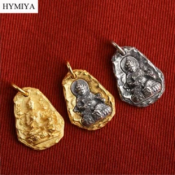 100% 925 Silver Tibetan Green Tara Small Pendant Gold Plated Tara Charm Lucky Amulet