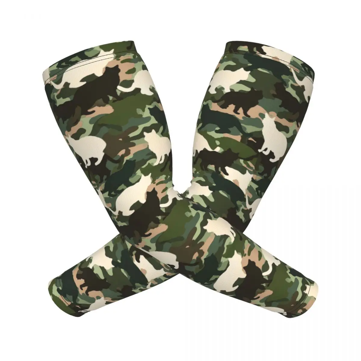 

Кошачий камуфляж (1) рукава для мужчин и женщин, защита от солнца и ультрафиолета, татуировка, спортивное охлаждение, езда на велосипеде