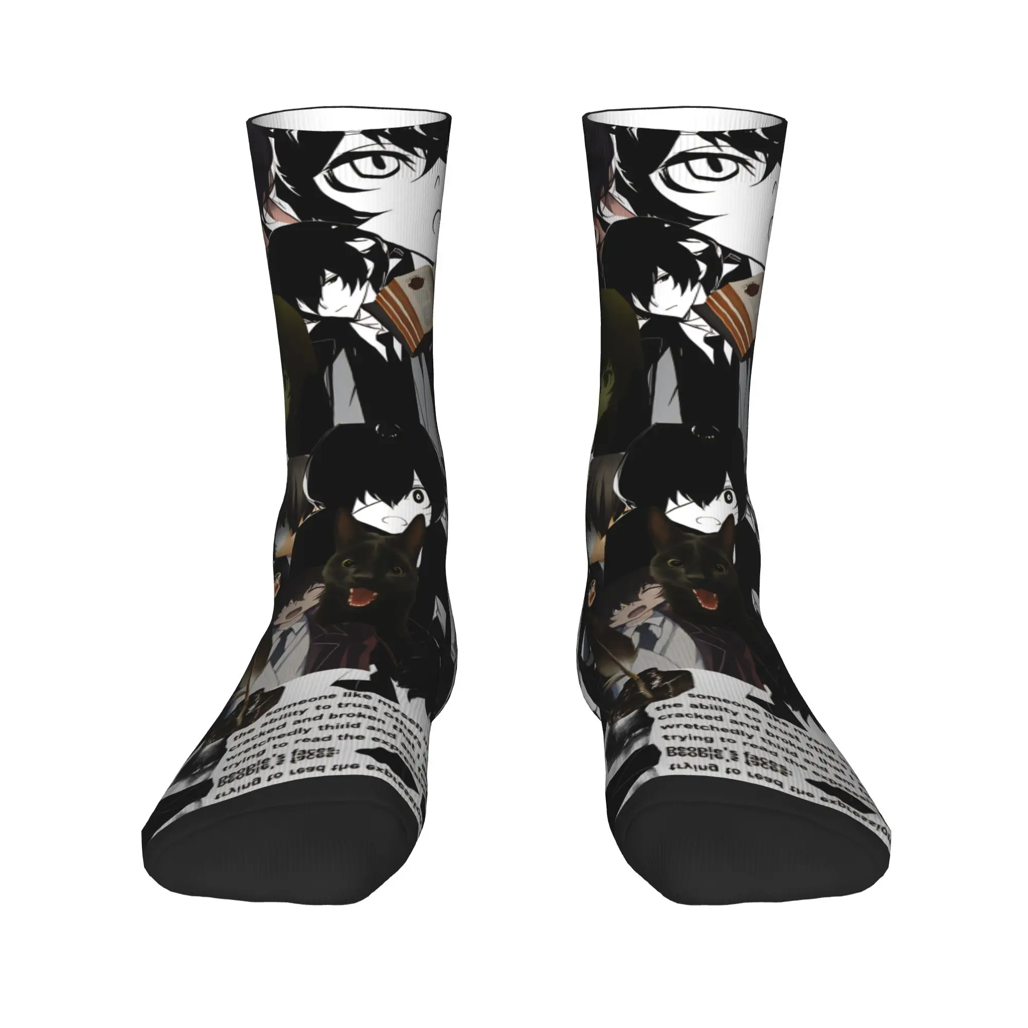 Dazai Bungo Stray Dogs Stockings  Design Korean Socks Winter Anti Sweat Socks Men Cycling Warm Soft Socks