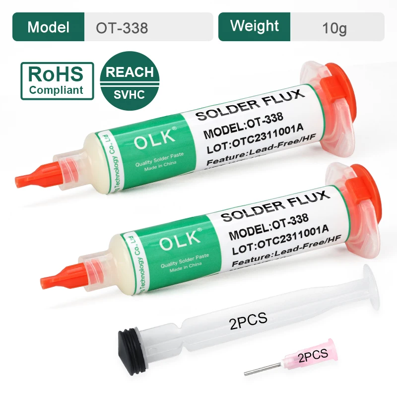 Olk SMD Flussmittel PCB Reparatur Lötflussmittel No-Clean Lotpaste Schweißen Advanced Oil Flux für Schweißfett 10cc Lötreparatur