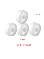 4 Pcs/Lot 2 Inch Caster Single Wheel Diameter 50mm Plastic Nylon Light White Pp Smooth