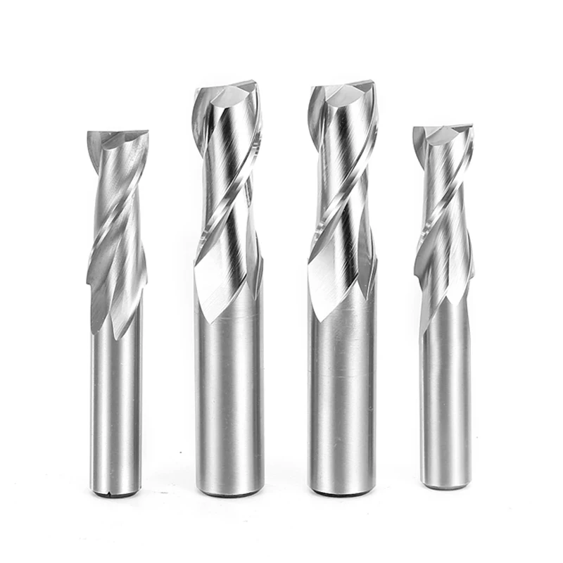 1PC End Mills High Precision HSS Metal Cutter 1 2 3 4 5 6mm 2 Flutes 4 Flutes Teeth Aluminum Milling Tool Key Seater Router Bit