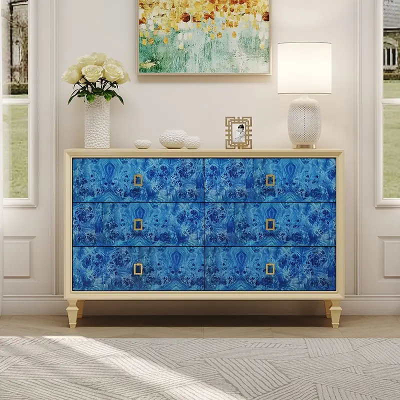 Commode en bois massif pour salon, contre le mur, hall d'entrée, armoire d'entrée, cabine de rangement multifonctionnelle pour écorce de nodule