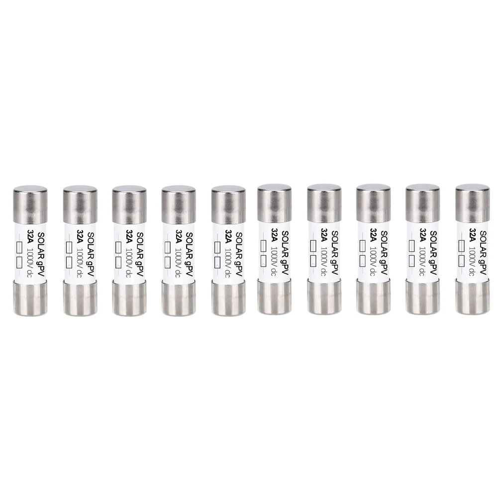 Photovoltaic Fuse PV Fuse 10x38mm Quartz Sand Filling Ceramic Tube Body 33kA Breaking Capacity For PV Module Protection