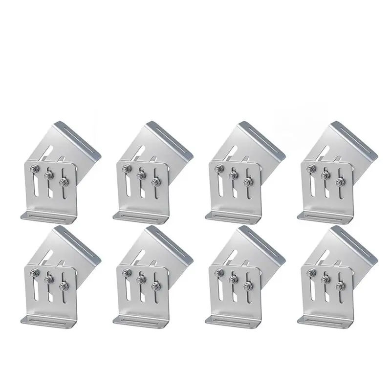【Big Deal】Solar Panel Tilt Mount Brackets(8 Pcs), Adjustable Angle For Rv,Roof Boat Rack Mount