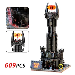 609pcs Black Tower on Book anelli con Lorded Block Toys castello magico Dark Tower Architecture Bricks Toys Fans Kid Collection Gift