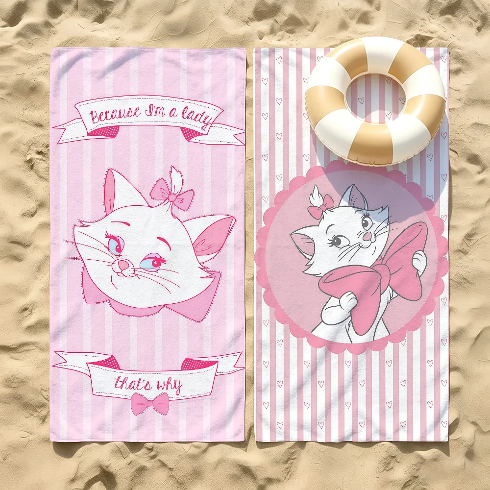 Cartoon M-marie Cat Towel For Beaches Yoga Studios Gyms Hot Springs Swimming Pools And Picnics