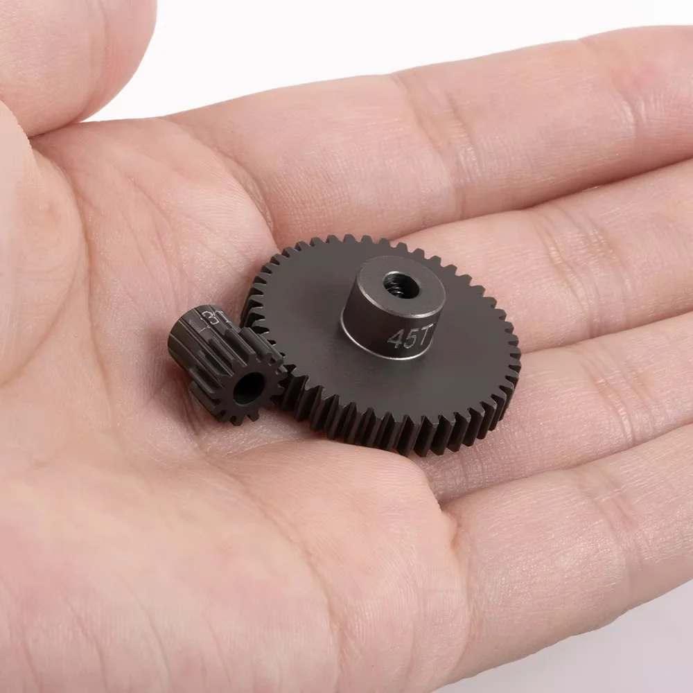 YEAHRUN Metal 48P 3.17MM Motor Gear Pinion 12-45T Gears for 1/10 RC Crawler Car Upgrade Parts