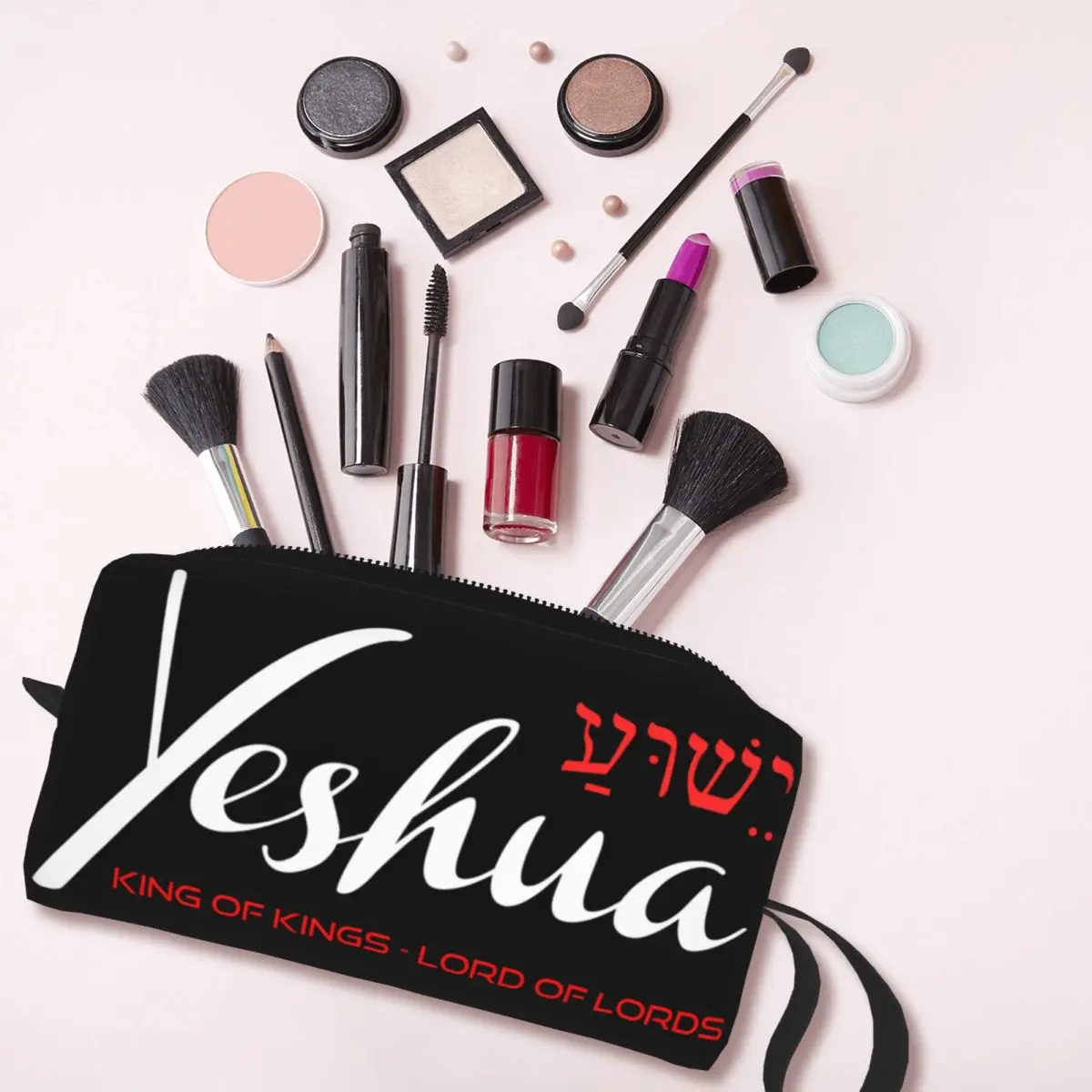 Yeshua Jesus Christian Makeup Bag Women Travel Cosmetic Organizer Kawaii Storage Toiletry Bags Dopp Kit Case Box