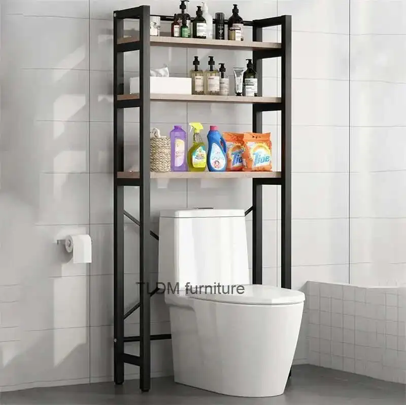 

Balcony Washing Machine Storage Rack Bathroom Cabinets Multifunctional Toilet Storage Shelf Bathroom Furniture home Organizer Z