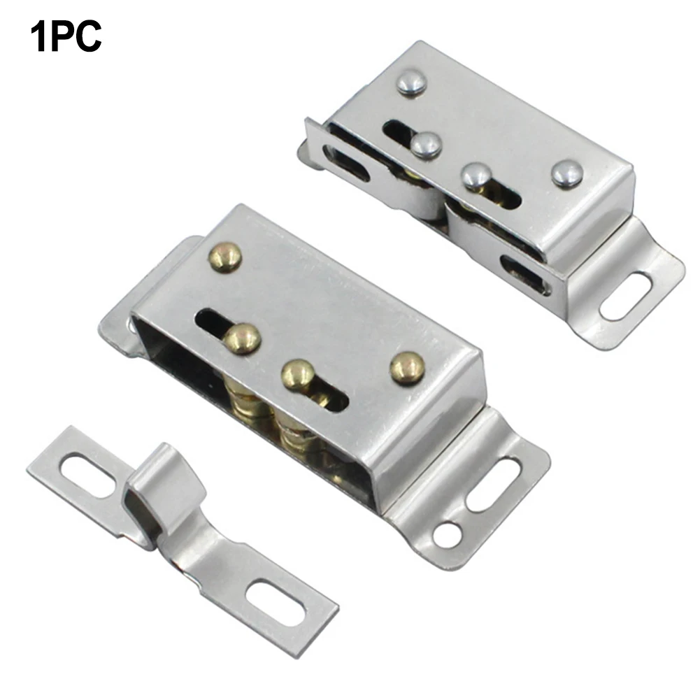 Double Roller Catch Stainless Steel Catch Stopper Cabinet Catch For Cupboard Cabinet Kitchen-Door With Screws Furniture Fitting