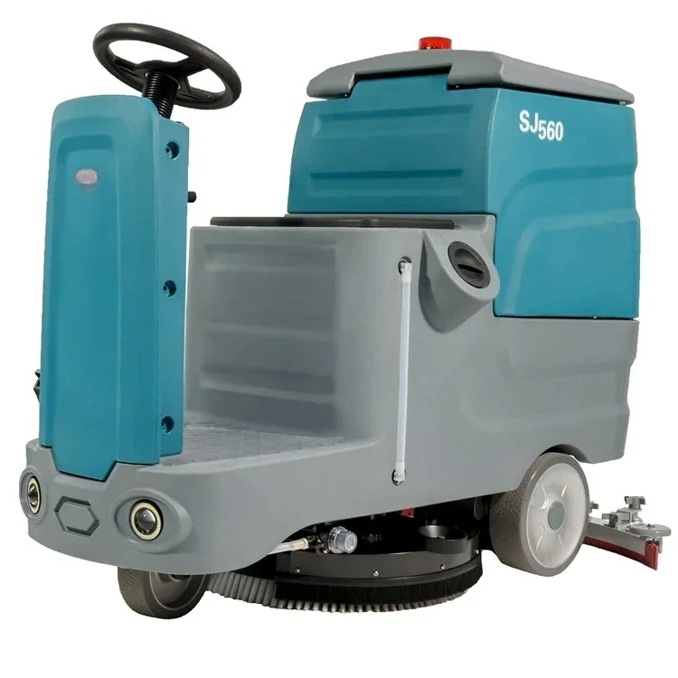 

SJ-560 Office Airport Cleaning Floor Scrubber Electric Motor Plastic Provided Dry Cleaning Machine Kenya Cold Water Cleaning 500