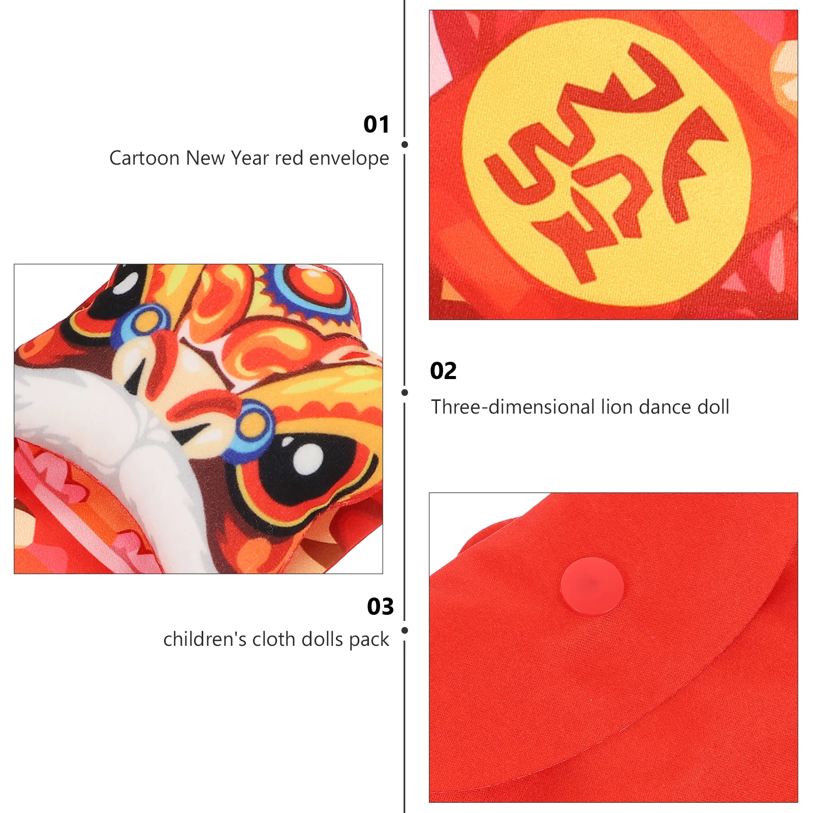 

New Year Red Envelope Bag Chinese Satchel Messenger Cute Envelopes Cloth Childrens Pp Cotton Miss