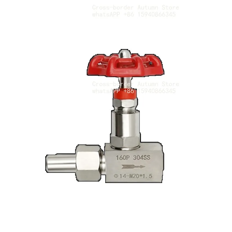 Stainless Steel Pressure Gauge Needle Welded Globe High Pressure Needle Internal Thread Manual