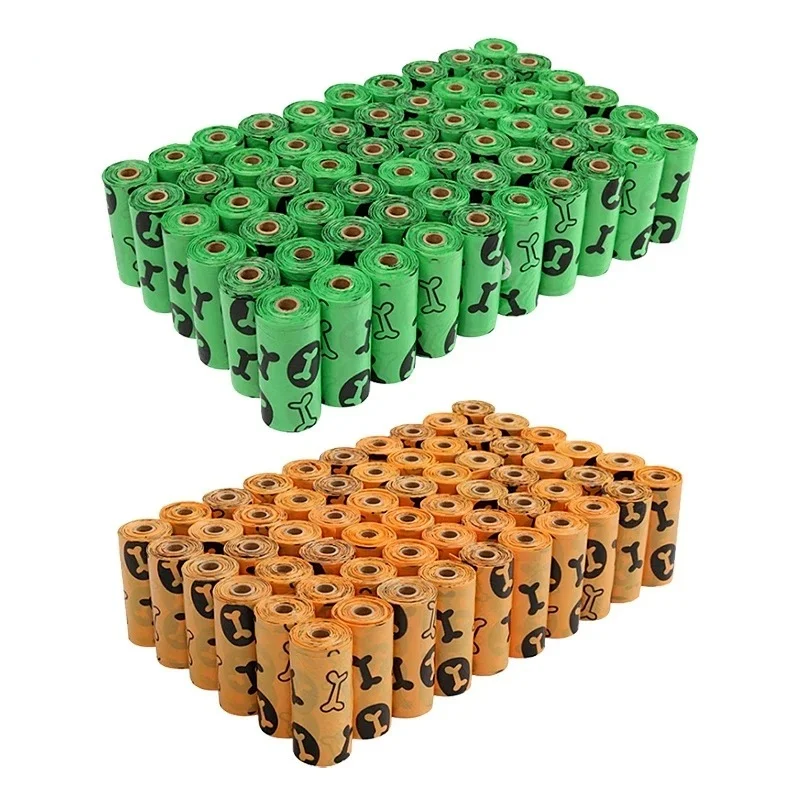 Pet garbage bag I degradable feces collection garbage bag 15 pieces/roll with fragrance dog feces bag for dogs and pets