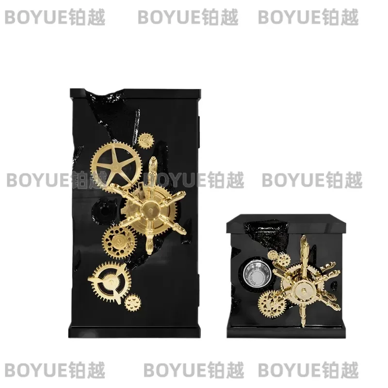 Black Stainless Steel Luxury Safe Anti Theft Cabinet High End Security Box for Villa Home Office Furniture Modern Design