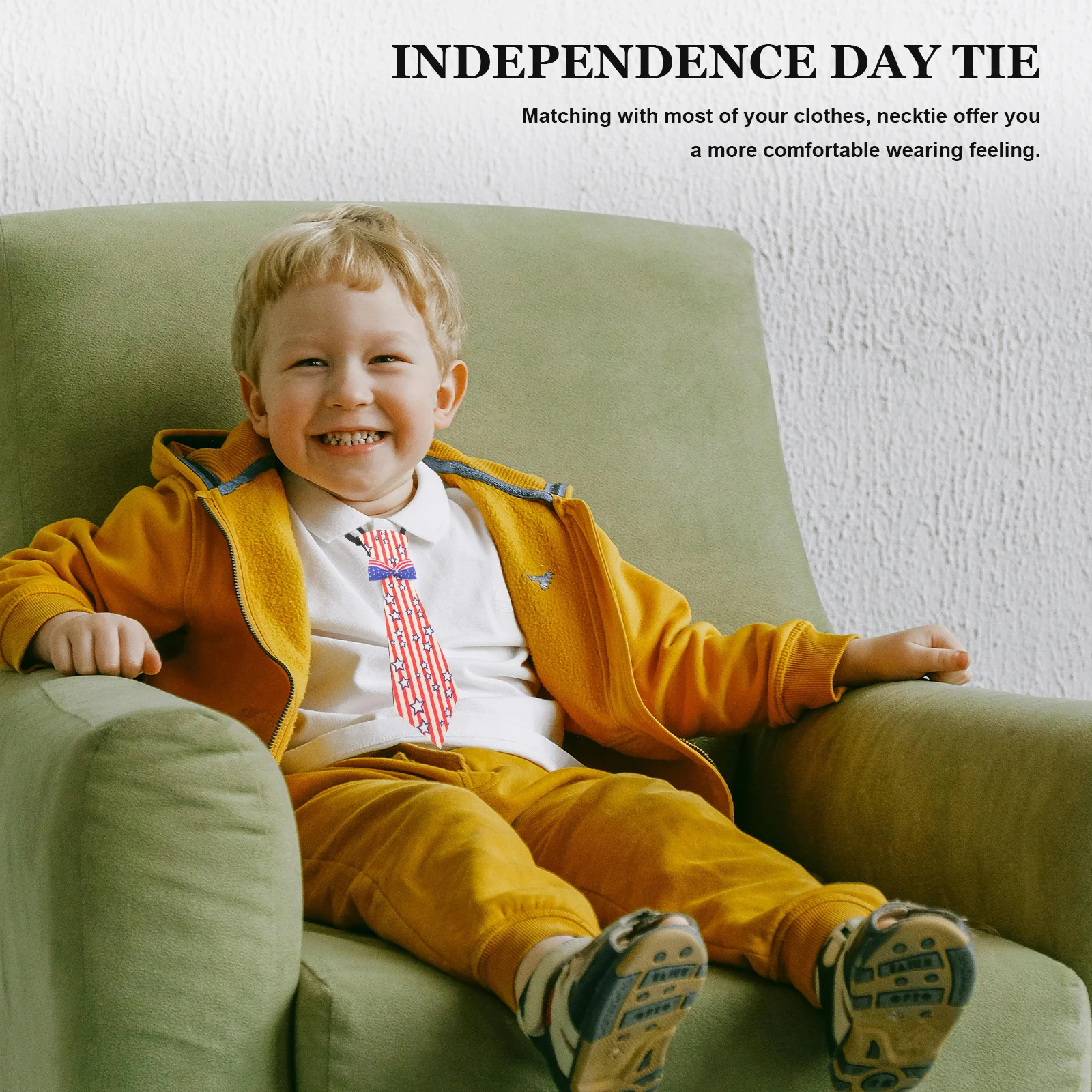 เนคไทตกแต่งงานปาร์ตี้ วันประกาศอิสรภาพ ชุดคอสเพลย์ธีมรักชาติสหรัฐอเมริกา อุปกรณ์เสริมสำหรับงานเลี้ยง งานฉลอง แต่งกาย