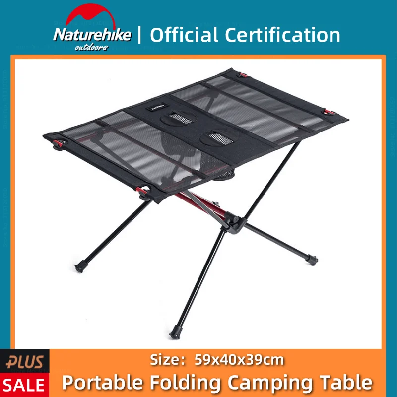 Naturehike Ultra Light Foldable Aluminum Alloy Dining Table Tear Resistant Nylon Fabric Outdoor Camping Picnic Barbecue Table