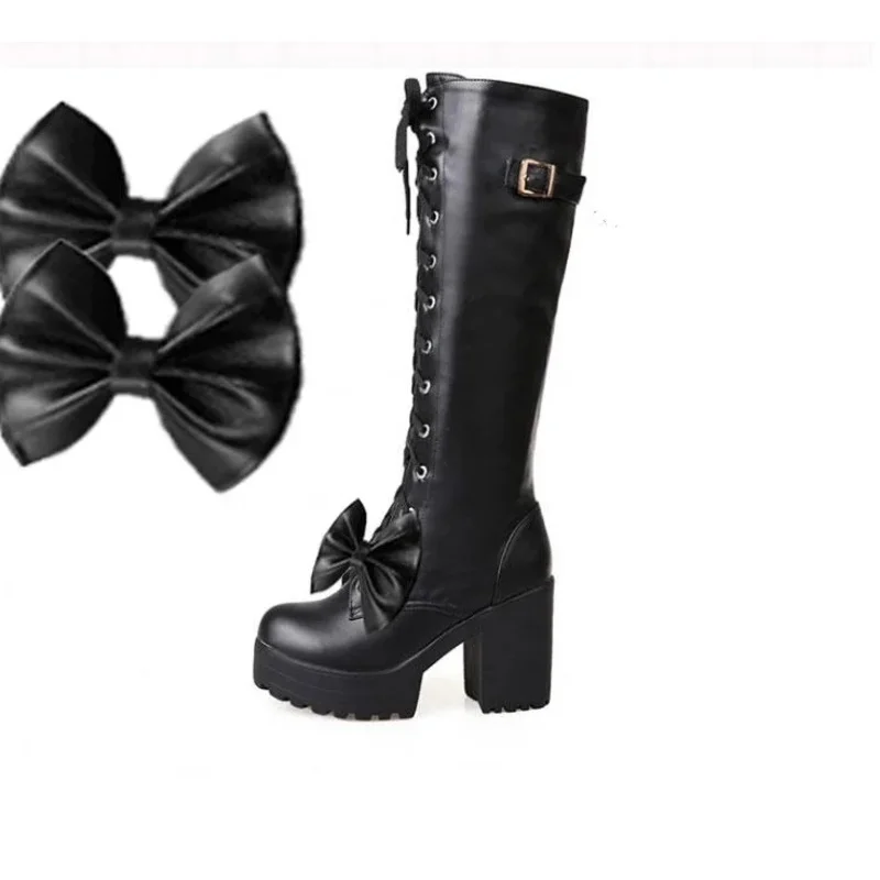 

sisi 2233DATE A LIVE Tokisaki Kurumi Nightmare Boots Game Anime Cosplay Accessories Halloween Party shoes for women