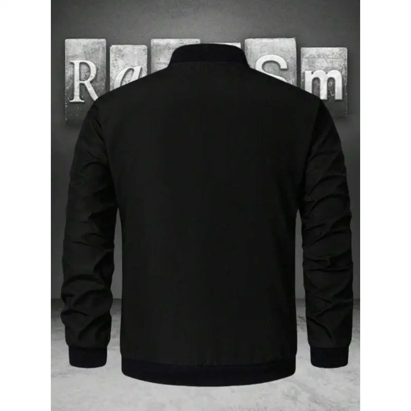 Men's Casual Jacket G 62260 Spring Season PU Material Fleece Lined Thickened Special Wide Fit Spring Autumn Wear