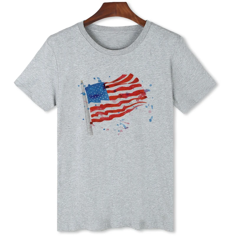 American flag printing T-shirt Men's good quality comfortable summer Tshirt Hot Sale American flag short sleeve Tops Tees