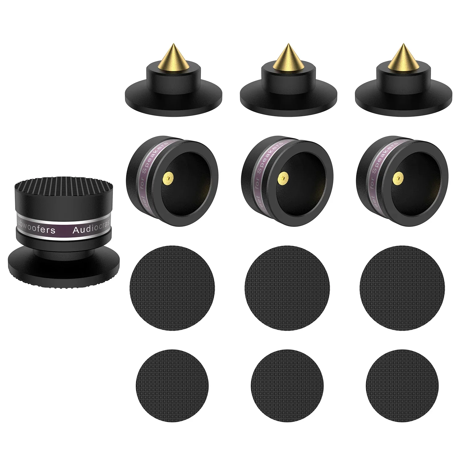 

New Aluminum Alloy Speaker Shockproof Spike Isolation Stand Feet ,Loudspeaker Amplifier Phono DVD Audio Player Dustproof Foot
