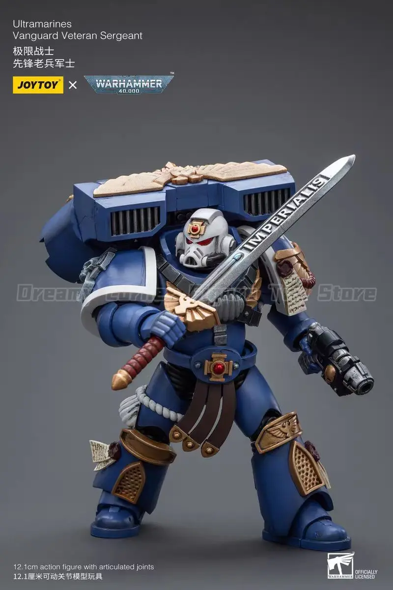 

【In Stock】JOYTOY Warhammer 40K Ultramarines Vanguard Veteran Sergeant 1/18 Action Figures Models Toys Collection