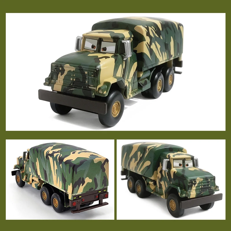 Pixar Cars Characters Private Andy Gilsdale Snow Desert Oasis Version Army Truck Alloy Diecast Model Truck Toys Christmas Gifts - view 6