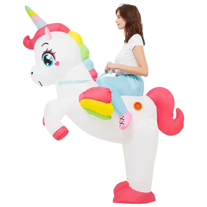 A Loving Family Kids Adult Dinosaur Unicorn Inflatable Costumes Child Animal Mascot Halloween Purim Party Anime Co 2025 New